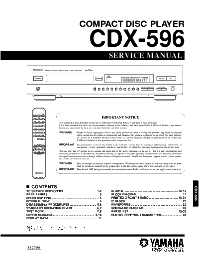 Yamaha CDX-596  Yamaha CDX CDX-596 CDX-596.PDF