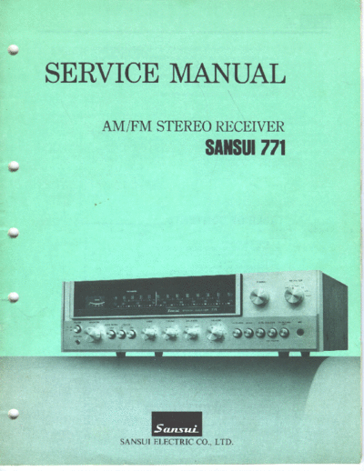 Sansui -771-rec-sm  Sansui AM FM Stereo Receiver AM FM Stereo Receiver - 771 Sansui-771-rec-sm.pdf