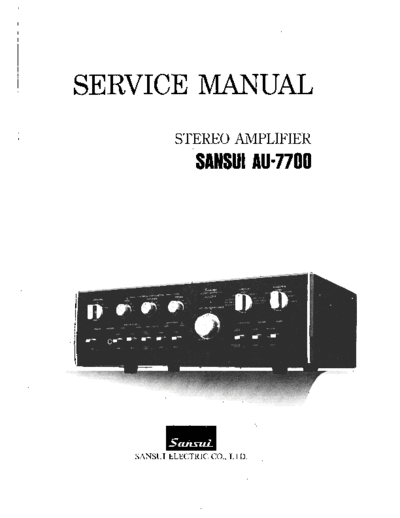 Sansui AU-7700  Sansui Integrated Stereo Amplifier Integrated Stereo Amplifier - AU-7700 Sansui AU-7700.pdf