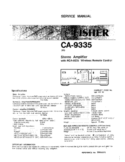 Fisher CA-9335  Fisher CA CA-9335 CA-9335.pdf