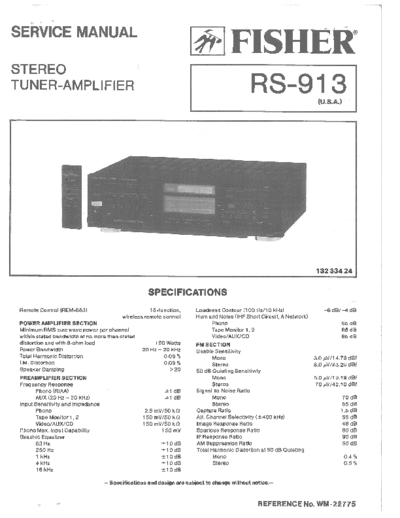 Fisher RS-913  Fisher RS RS-913 RS-913.pdf