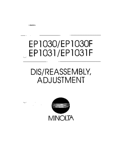 Minolta Disass Adj  Minolta Copiers EP1030_30F_1031_31F Disass_Adj.pdf
