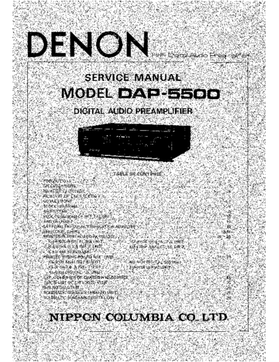 DENON  DAP-5500  DENON Digital Audio PreAmplifier Digital Audio PreAmplifier Denon - DAP-5500  DAP-5500.pdf