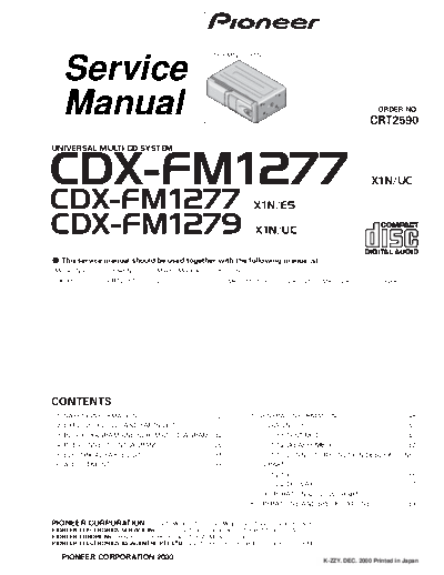 Pioneer CDX-FM1277  Pioneer CDX CDX-FM1277 Pioneer_CDX-FM1277.pdf