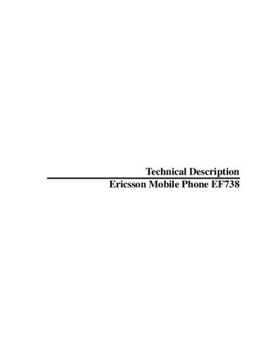 Ericsson TechDes  . Rare and Ancient Equipment Ericsson Mobile Phones ERICSSON EF738 TechDes.pdf