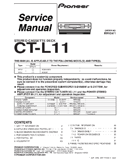 Pioneer CT-L11  Pioneer CT CT-L11 CT-L11.pdf