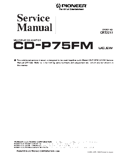 Pioneer CD-P75FM  Pioneer CD CD-P75FM CD-P75FM.pdf