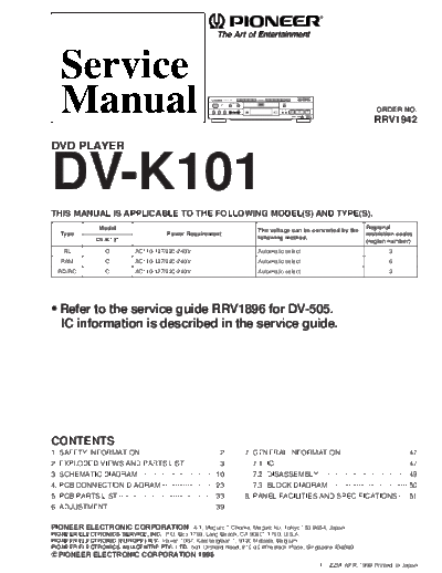 Pioneer DV-K101  Pioneer DV DV-K101 DV-K101.PDF