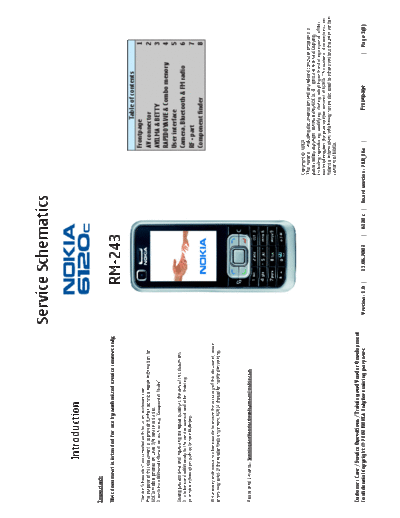 NOKIA 6120c RM-243 schematics v1 0  NOKIA Mobile Phone Nokia_6120classic 6120c_RM-243_schematics_v1_0.pdf