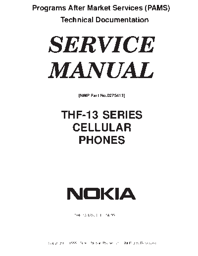 NOKIA 00FRONT  NOKIA Mobile Phone Nokia_Thf13 00FRONT.PDF