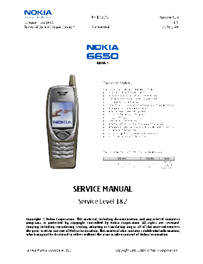 NOKIA 6650 nhm 1 level1 2 v2  NOKIA Mobile Phone 6650 6650_nhm_1_level1_2_v2.pdf