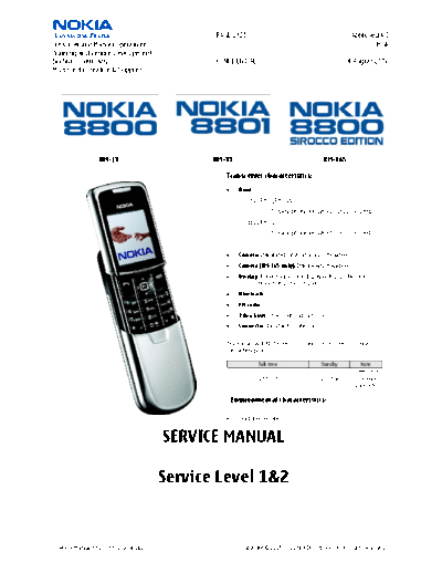 NOKIA 8800 rm-13 165 8801 rm-33 sm level 1 2  NOKIA Mobile Phone 8800 8800_rm-13_165_8801_rm-33_sm_level_1_2.pdf