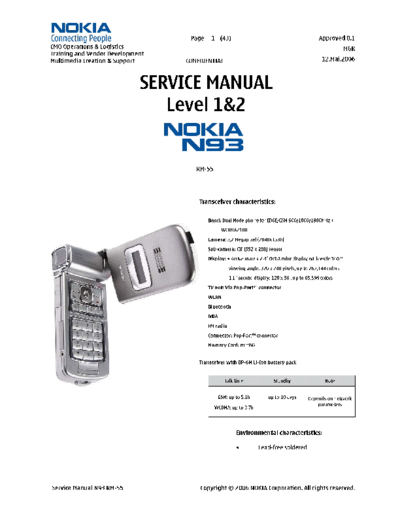 NOKIA N93 RM-55 SM Level 1 2  NOKIA Mobile Phone N93 N93_RM-55_SM_Level_1_2.pdf