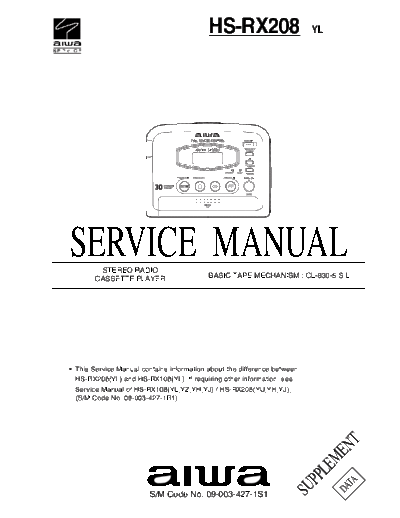 AIWA 09-003-427-1S1  AIWA     Aiwa HS-RX208 09-003-427-1S1.pdf