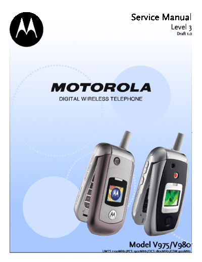 motorola V975V980 ServicemanualLevel3  motorola Mobile Phone V975_V980_sm V975V980_ServicemanualLevel3.pdf