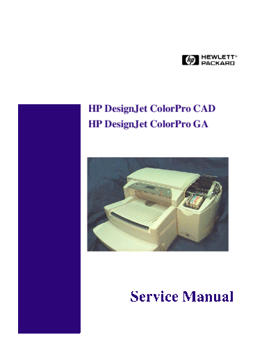 HP Service Manual  HP printer InkJet DesignJet ColorPro Service Manual.pdf