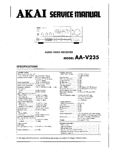 Akai AA-V235  Akai AA AA-V235 AA-V235.pdf