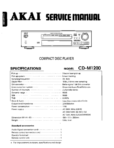 Akai CD-M1200  Akai CD CD-M1200 CD-M1200.pdf