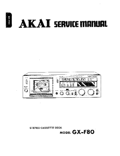 Akai GX-F80  Akai GX GX-F80 GX-F80.pdf