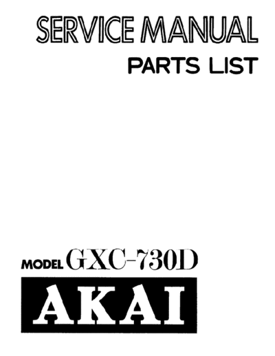 Akai GXC-730D  Akai GXC GXC-730D GXC-730D.pdf