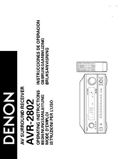 DENON  AVR-2802  DENON AV Surround Receiver AV Surround Receiver Denon - AVR-2802 & 982  AVR-2802.pdf