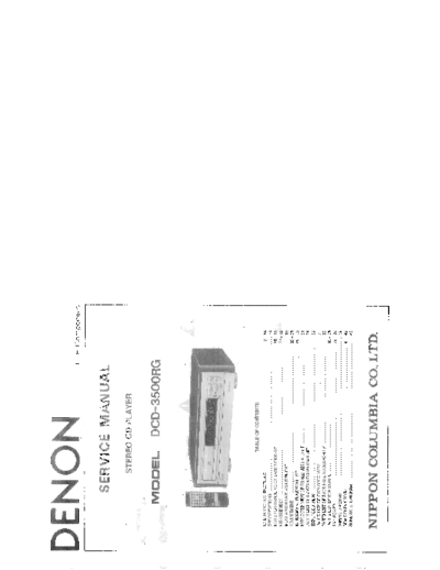 DENON ����� DCD-3500RG  DENON CD Player CD Player Denon - DCD-3500RG ����� DCD-3500RG.PDF