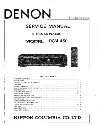 DENON  DCM-450  DENON CD Player CD Player Denon - DCM-450  DCM-450.PDF