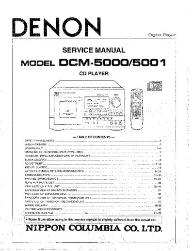 DENON  DCM-5000 & 5001  DENON CD Player CD Player Denon - DCM-5000 & 5001  DCM-5000 & 5001.PDF