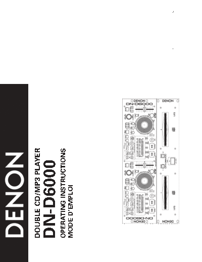DENON  DN-D6000  DENON Double CD Player Double CD Player Denon - DN-D6000  DN-D6000.pdf