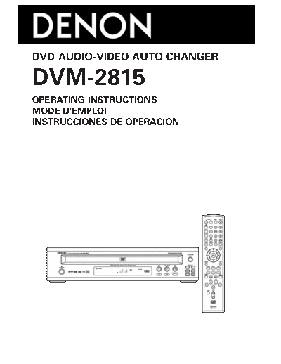 DENON  DVM-2815  DENON DVD Video Auto Changer DVD Video Auto Changer Denon - DVM-2815  DVM-2815.pdf