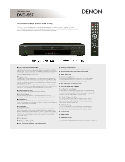 DENON  DVD-557  DENON DVD Video Player DVD Video Player Denon - DVD-1730 & DVD-557  DVD-557.pdf