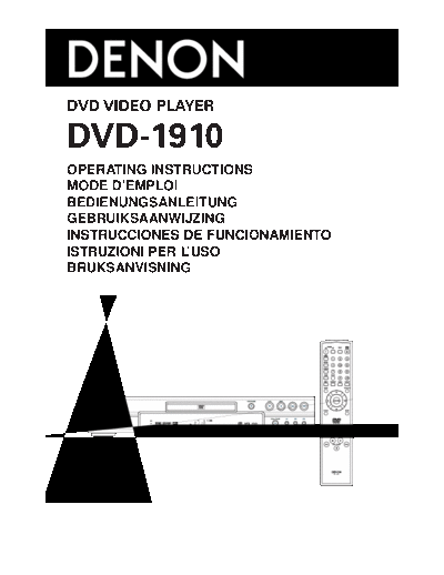 DENON  DVD-1910  DENON DVD Video Player DVD Video Player Denon - DVD-1910 & DVD-755  DVD-1910.pdf