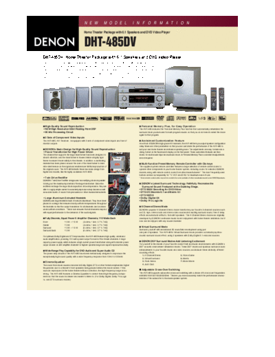 DENON  DHT-485DV  DENON Home Theatre System Home Theatre System Denon - DHT-485XP  DHT-485DV.pdf