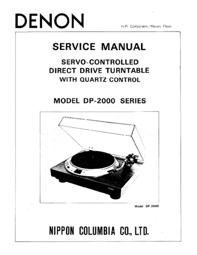 DENON  DP-2000  DENON LP Turntable LP Turntable Denon - DP-2000  DP-2000.PDF