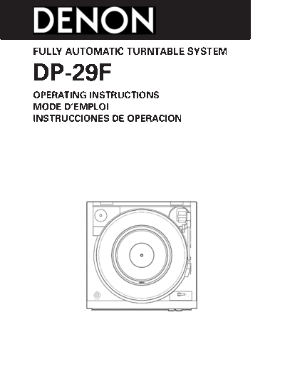 DENON  2 DP-29F  DENON LP Turntable LP Turntable Denon - DP-29F  2 DP-29F.pdf