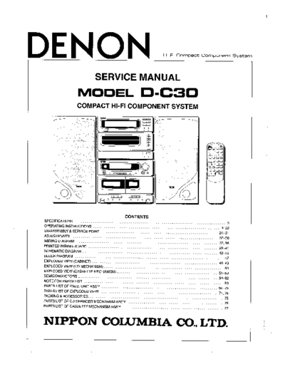 DENON  D-C30  DENON Personal Audio System Personal Audio System Denon - D-C30  D-C30.PDF