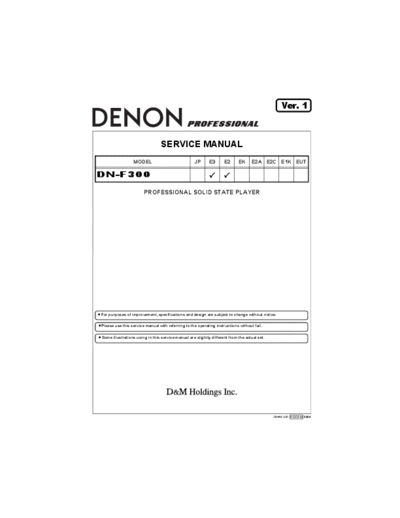 DENON  DN-F300  DENON Professional Solid State Player Professional Solid State Player Denon - DN-F300  DN-F300.PDF