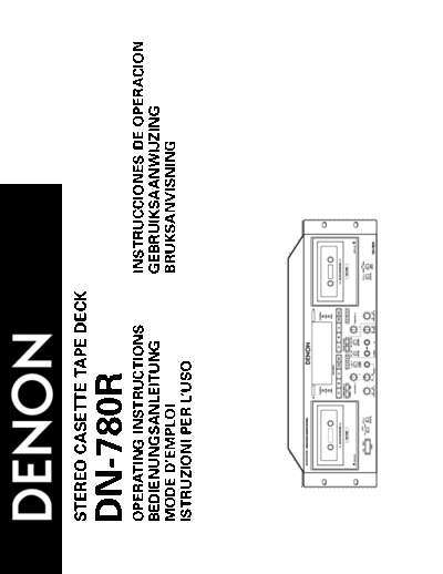 DENON  DN-780R  DENON Stereo Cassette Tape Deck Stereo Cassette Tape Deck Denon - DN-780R  DN-780R.pdf