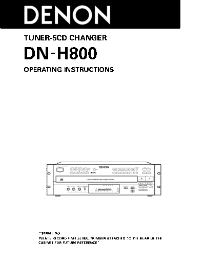 DENON  DN-H800  DENON Tuner-5CD Changer Tuner-5CD Changer Denon - DN-H800  DN-H800.pdf