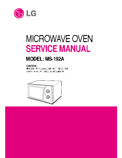 LG MS-192A SVC  LG Microwave Oven MS-192A MS-192A_SVC.pdf