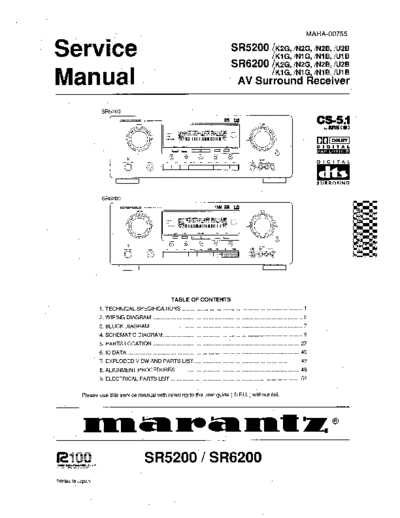 Marantz SR-5200 & 6200  Marantz SR SR-5200 & 6200 SR-5200 & 6200.pdf