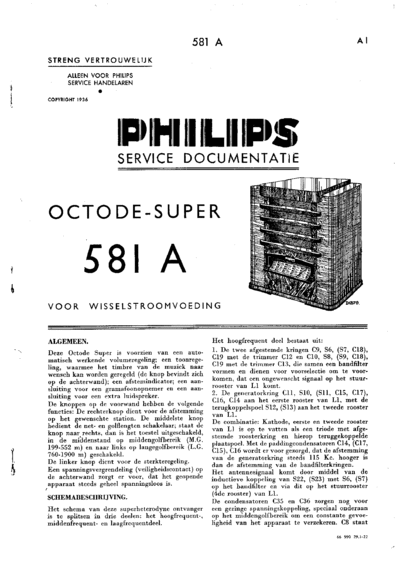 Philips 581a  Philips Historische Radios 581a.zip