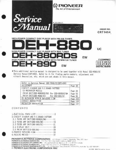 Pioneer DEH-880[1]. 890.part2  Pioneer Car Audio DEH-880 DEH-880[1]. 890.part2.rar