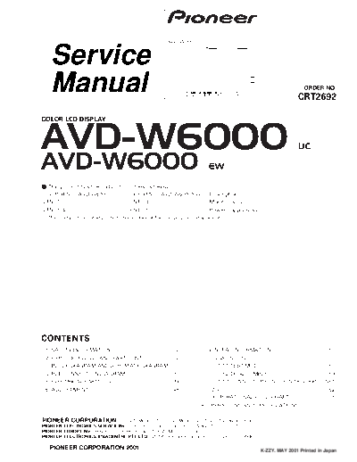 Pioneer AVD-W6000  Pioneer AVD AVD-W6000 AVD-W6000.pdf
