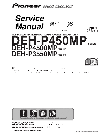 Pioneer DEH-P450MP,P4500MP,P3550MP  Pioneer DEH DEH-P450MP & P4500MP & P3550MP Pioneer_DEH-P450MP,P4500MP,P3550MP.pdf
