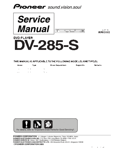 Pioneer DV-285-S  Pioneer DV DV-285-S DV-285-S.pdf