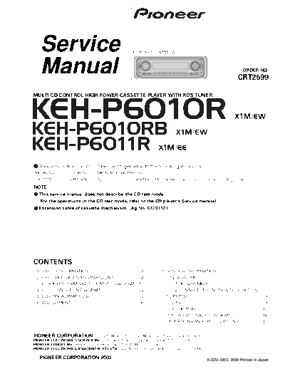 Pioneer KEH-P6010R,P6011R  Pioneer KEH KEH-P6010R & P6011R Pioneer_KEH-P6010R,P6011R.pdf