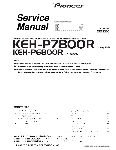 Pioneer KEH-P7800R P6800  Pioneer KEH KEH-P7800R & P6800 Pioneer_KEH-P7800R_P6800.pdf
