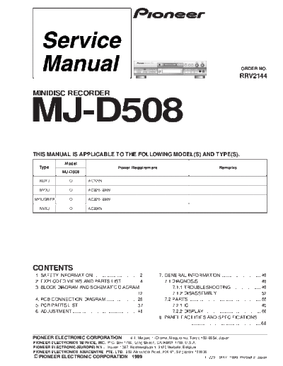 Pioneer MJ-D508  Pioneer MJ MJ-D508 MJ-D508.pdf