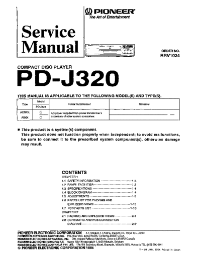 Pioneer PD-J320 (RRV1024)  Pioneer PD PD-J320 PD-J320 (RRV1024).pdf